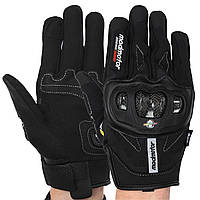 Мотоперчатки текстильные с закрытыми пальцами MADMOTOR черные MT-11: Gsport