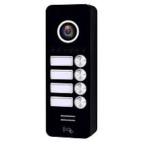 Виклична панель домофону з вбудованим зчитувачем карток SEVEN CP-7504/4 RFID black, фото 3