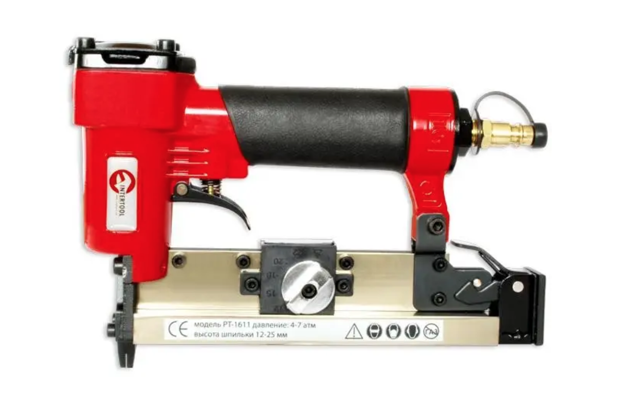 Степлер пневматичний INTERTOOL PT-1611, під шпильку від 12 до 25 мм