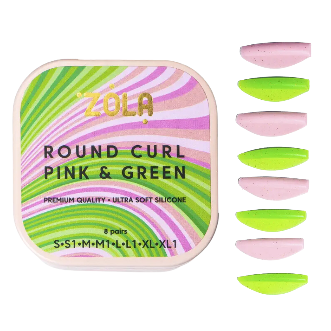 ZOLA Валики для ламінування Round Curl Pink & Green (S, S1, M, M1, L, L1, XL, XL1)