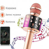 Бездротовий Bluetooth Мікрофон-Караоке Fede WS-858L RoseGold УЦІНКА