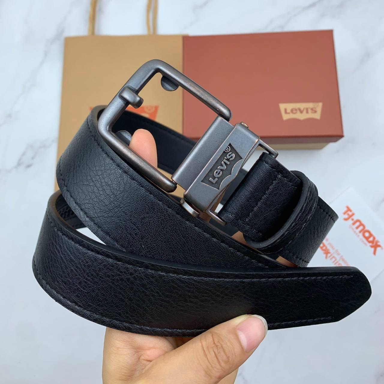Чоловічий чорний шкіряний Ремінь Levi's