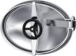 Люк нержавіючий овальний 535х430х75 під тиск AISI 304