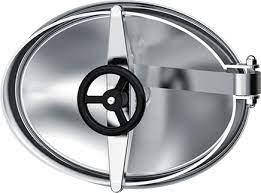 Люк нержавіючий овальний 535х430х75 під тиск AISI 304, фото 1