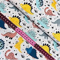 Польська бязь "Юрський період на світло-сірому", фото 2