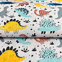 Польська бязь "Юрський період на світло-сірому", фото 3