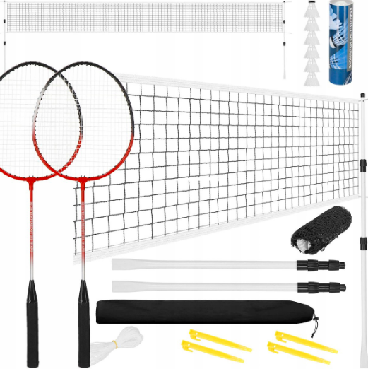 Набір для бадмінтону сітка ракетки воланчики 9в1 springos
