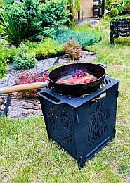 Компактний та оригінальний розбірний барбекю мангал "Полум’я"