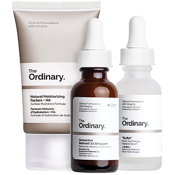 Набір косметики для оновлення й розгладження шкіри The Ordinary The No-Brainer Set 3 х 30 мл