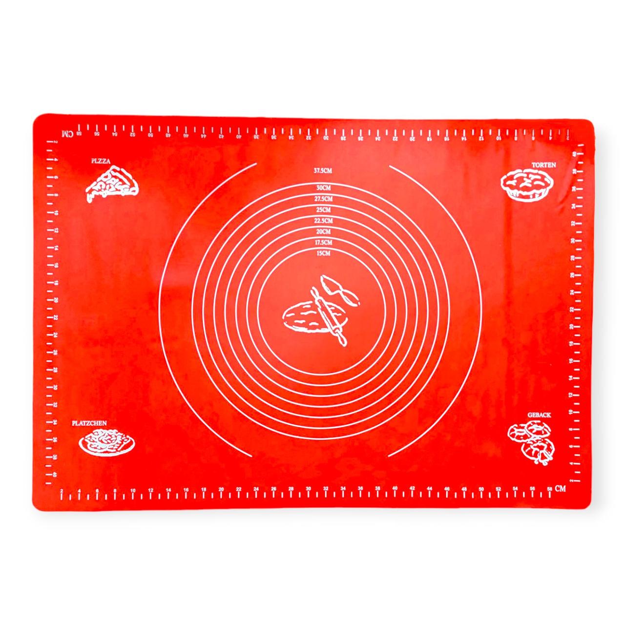 Силікононовий килимок для випічки і розкочування тіста A-Plus 420х600 мм №631 червоний