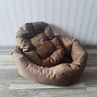 Лежак лежанка для собак і кішок зі знімною двосторонньою подушкою, Спальні місця для хатніх тварин кой XL