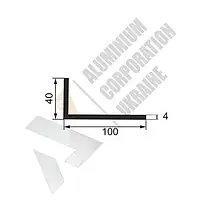 Алюминиевый уголок 100х40х4 мм - без покрытия (17-0405)