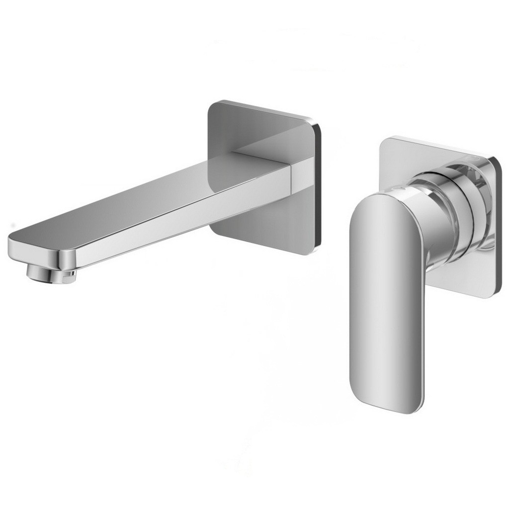 Змішувач для умивальника одноважільний настінного монтажу KOHLMAN Texen хром латунь 172752 QW180T, фото 1