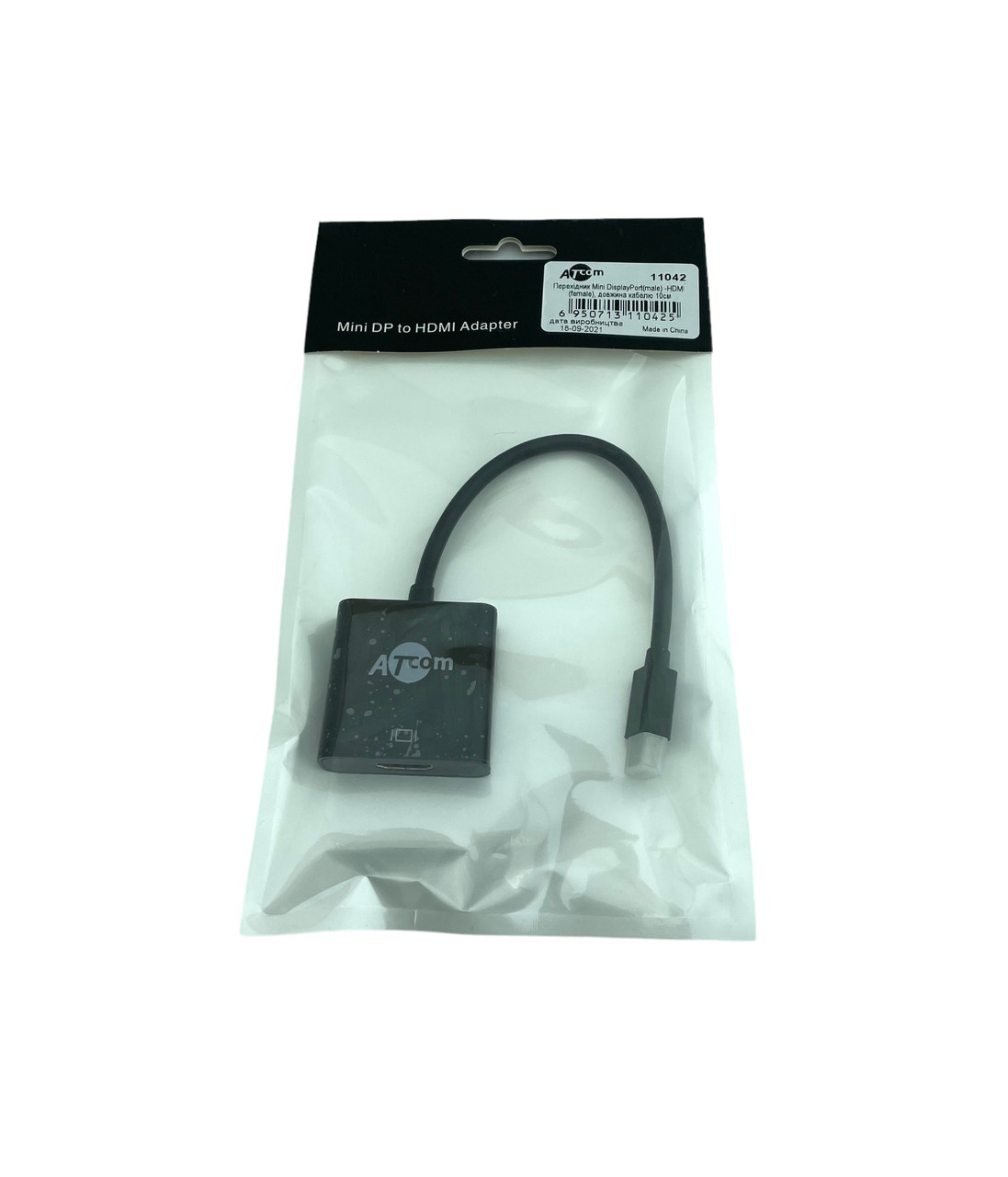 Адаптер Mini DisplayPort (M) — HDMI (F), Atcom, Black, 10 см, фото 1