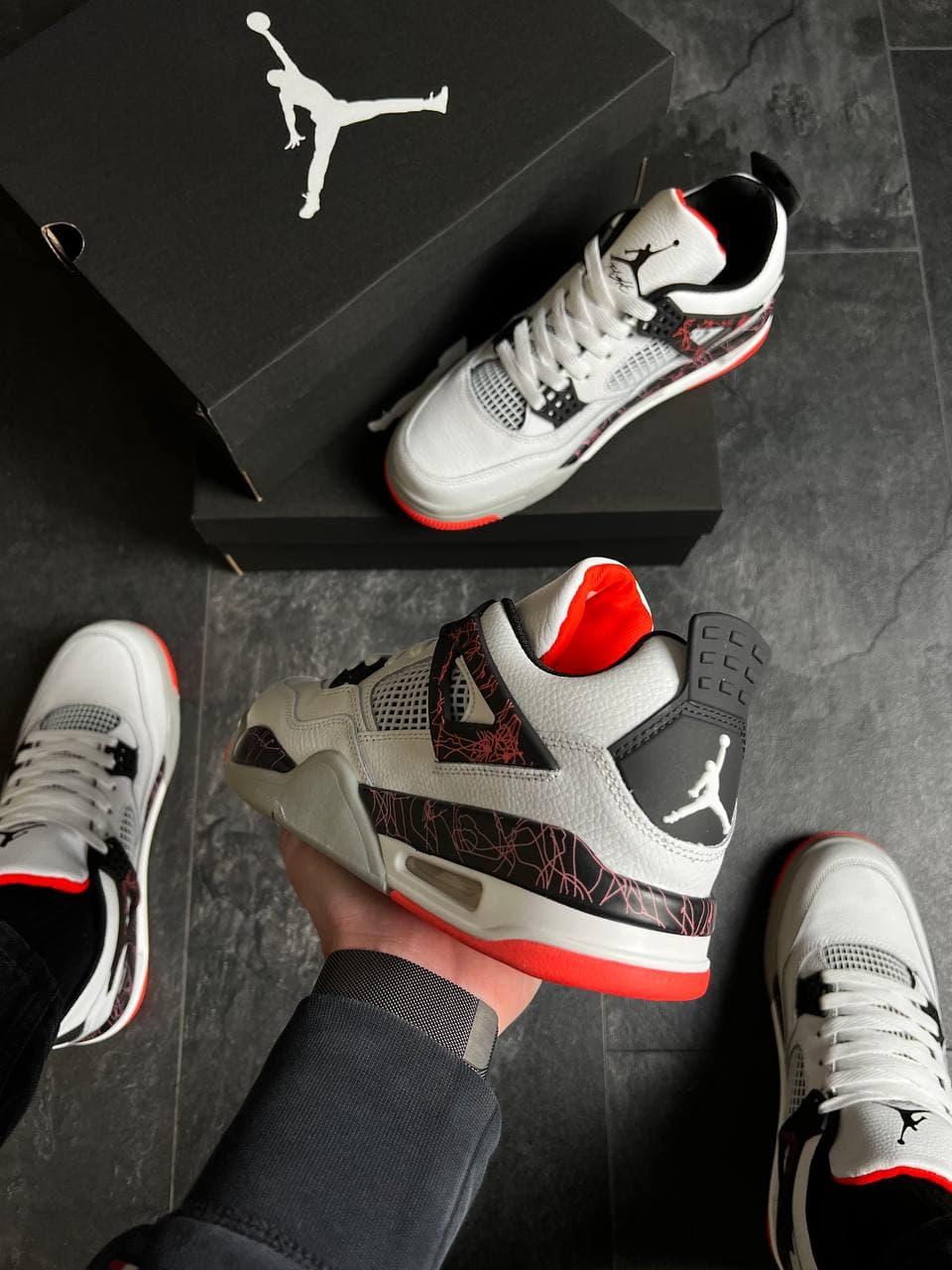 Jordan 4 best sale white and orange