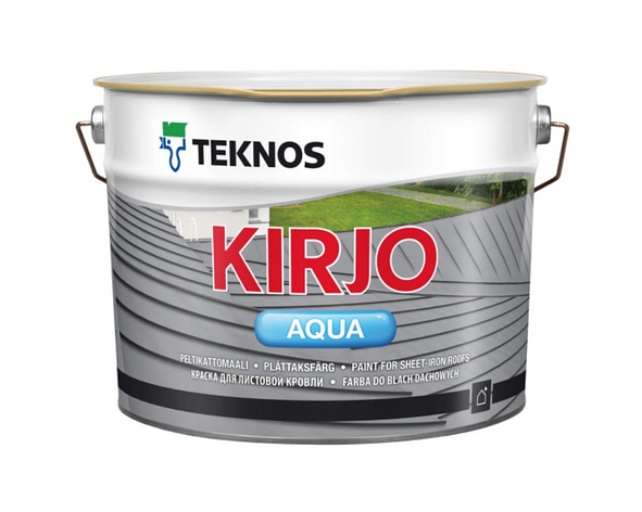 Фарба для листової покрівлі Kirjo Aqua (Біла), 0.9 л, Teknos, фото 1