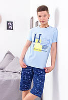 Пижама для мальчика подростковая футболка+шорты
