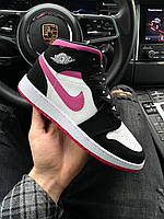 Кроссовки Air Jordan Retro 1 Black\Pink | кеды Air Jordan Retro 1 Black\Pink деми