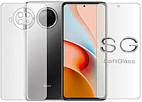 Мягкое стекло Xiaomi Redmi Note 9 Pro 5G Комплект: для Передней и Задней панели полиуретановое SoftGlass