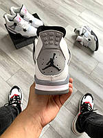 Мужские кроссовки N-ike Air Air Jordan 4 Retro Grey-White