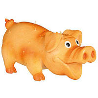 Trixie TX-35190 Bristle Pig - Игрушка Свинка со щетиной для собак, с пищалкой 10 см Цвет в ассортименте