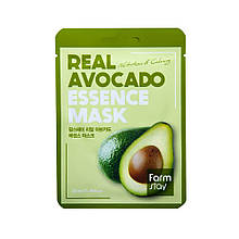 Тканинна маска для обличчя з авокадо екстрактом FarmStay Real Avocado Essence Mask 23ml