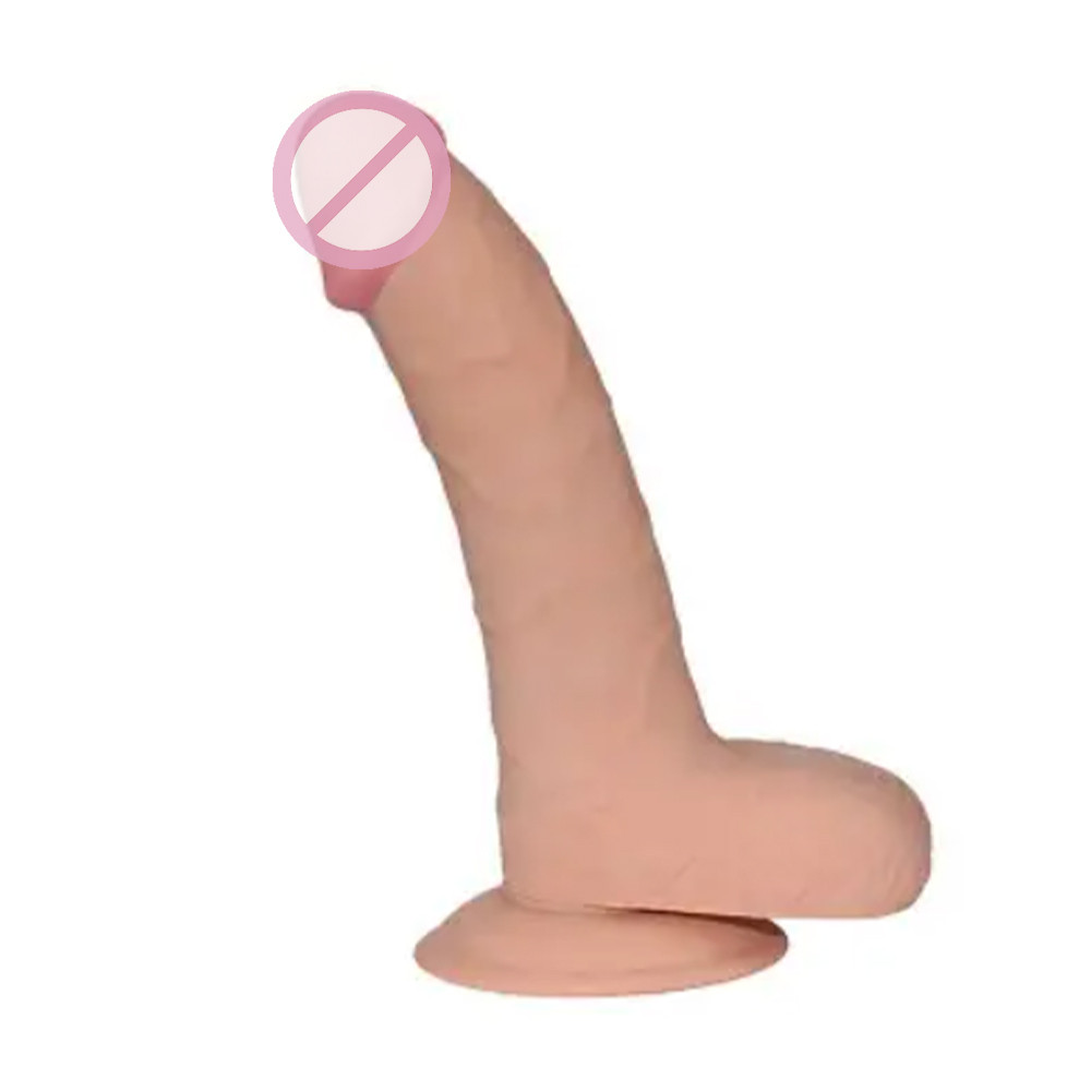 Фалоїмітатор реалістичний із мошоком — The Ultra Soft Dude Flesh 8.8"