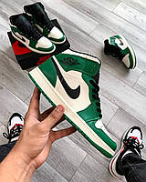 Мужские кроссовки N-ike Air Jordan Retro 1 Green-White