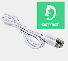 USB кабель Denmen Lightning (D01L) (2.4A)- білий
