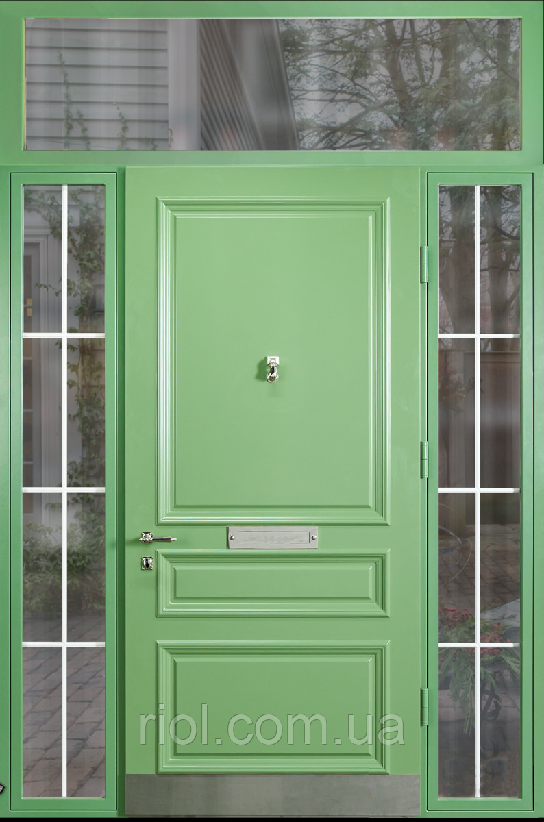 Вхідні нестандартні двері з терморозривом Adriatica 160-180 FRAME Фанера, фото 1