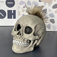 Підсвічник керамічний "Череп Могавк" на Хелловін, Подсвечник "Череп Могавк" на хэллоуин, фото 3