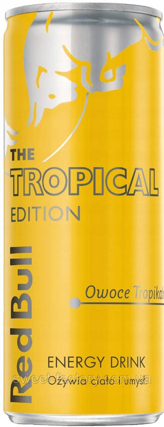 Red Bull Yellow Tropical Edition 250ml, фото 1