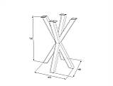 Металева опора для столу "Жук 1" Серія 21, фото 2