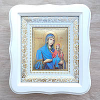 Ікона Анна Праведна свята, лик 10х12 см, у білому фігурному дерев'яному кіоті
