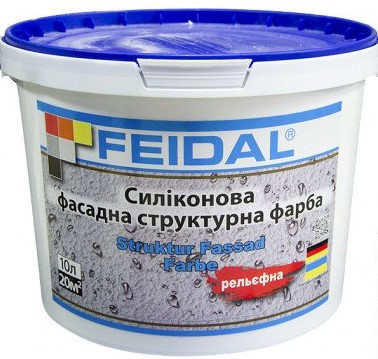 Feidal Рельефная краска силиконовая Struktur Fassad Farbe Silikon ...