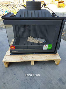 Чавунна камінна кутова топка Nordflam Etna ліве скло