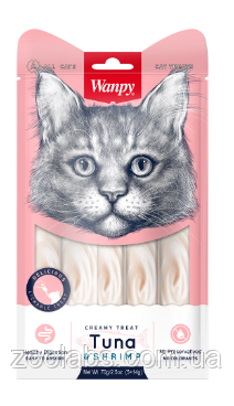 Ласощі Wanpy для котів з тунцем та креветками | Wanpy Tuna&Shrimp Creamy Treats 70 грам