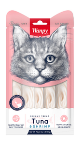 Ласощі Wanpy для котів з тунцем та креветками | Wanpy Tuna&Shrimp Creamy Treats 70 грам