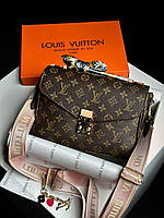 Сумка женская Louis Vuitton Pochette Metis New Brown/Pink LV Луи Витон через плече, клатч