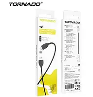 USB кабель Tornado TX1 Lightning (2,4A/1м)- чорний