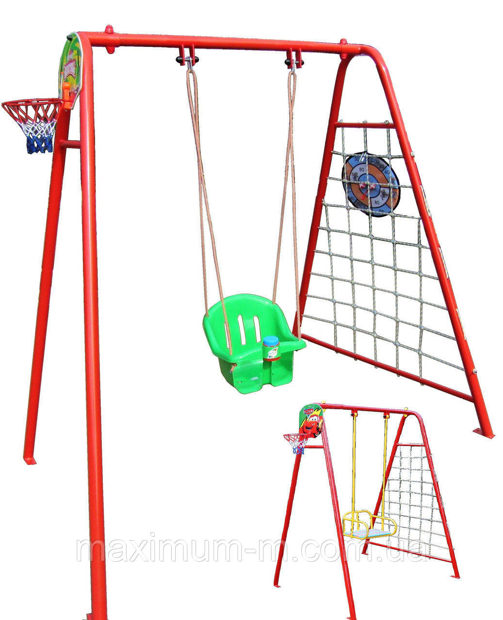 Качели детские для улицы: обычное сидение+ пластиковое сидение ...