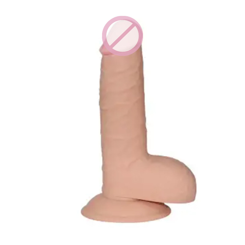 Фалоїмітатор реалістичний із мошоком — The Ultra Soft Dude Flesh 7.5"