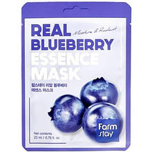 Тканинна маска для обличчя з екстрактом чорниці FarmStay Real Blueberry Essence Mask 23ml