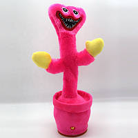 Говорящий танцювальний Кісі Місі (Huggy Wuggy) Poppy Playtime 35 см, співаючий, повторюшка - USB Зарядка
