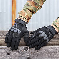 Перчатки тактичні Mechanix M-Pact 3 з кісточками Чорні