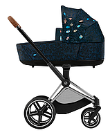 Коляска Cybex Priam 4.0 шасі Chrome Brown + люлька Jewels of Nature 2023 р.