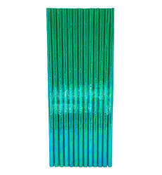 Трубочки для напоїв "Зелений перламутр" (25 шт.)