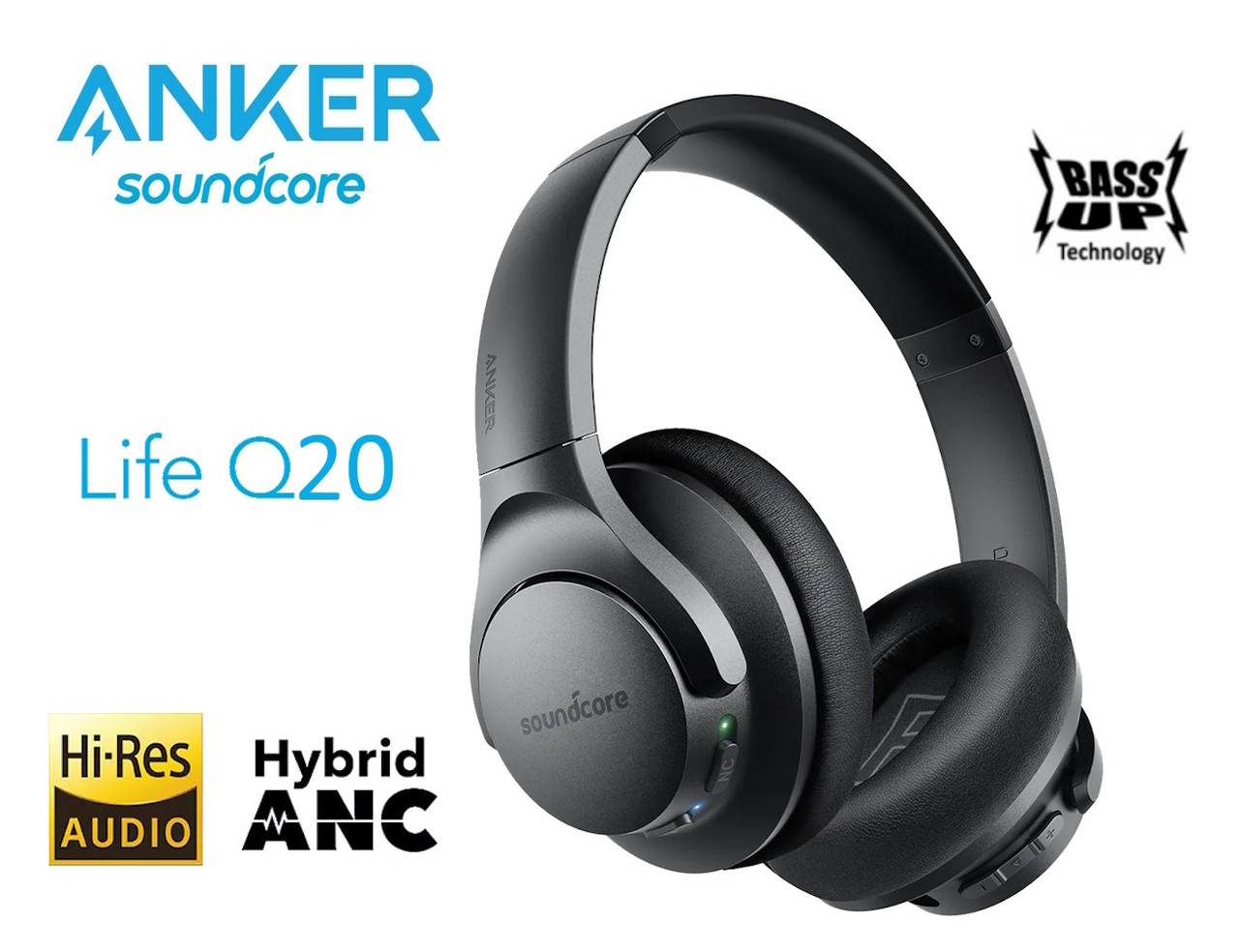 Anker SoundCore Life Q20 Black Hi Res Audio ANC BT5 40H ID 1890619988 2920 Prom.ua