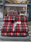 Комплект постільної білизни з фланелі ТМ Belizza сімейний розмір Classical red