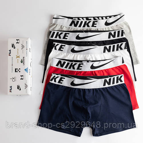 Мужские трусы NIKE 5 штук хлопок | Набор трусов. Мужское белье. Набор ...